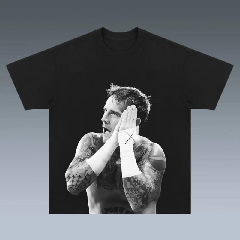 Vintage CM Punk Tee, Limited CM Punk Merch, CM Punk Shirt, Gift for Women and Man Unisex T-Shirt Round Neck Cotton Fabric Menswear