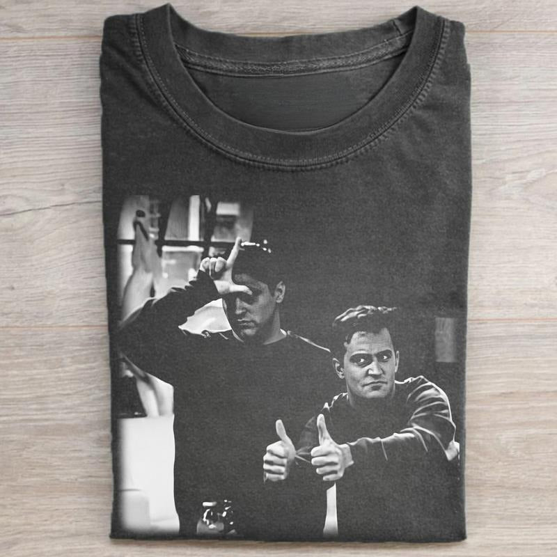Vintage Chandler Bing and Joey Tribbiani Friends Sitcom Shirt - Movie Shirt - Matthew Perry - Matt LeBlanc - Men's Top - Gift for Friends - Christmas Gifts - Menswear