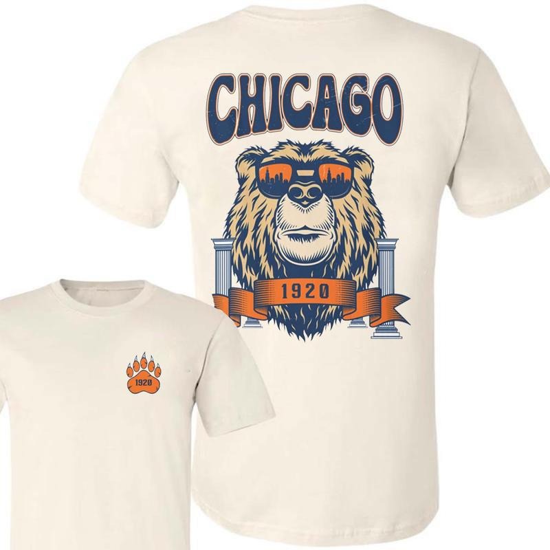 Vintage Chicago Football T-Shirt For Chicago Fan, Chicago Shirt Retro Football Fan Tshirt, Classic Fit Unisex Men Women Tee