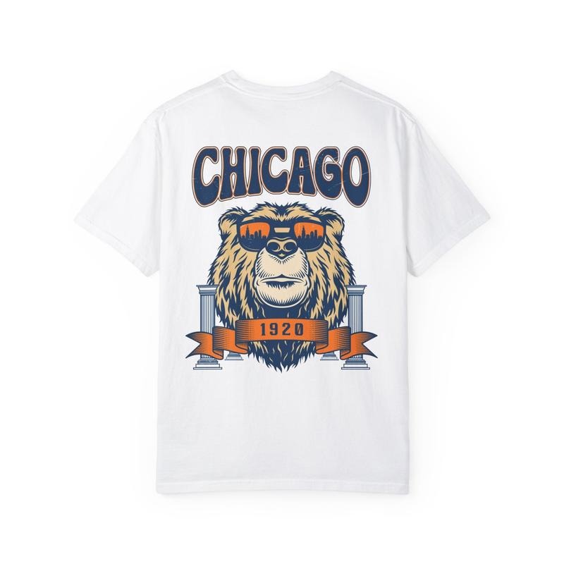 Vintage Chicago Football T-Shirt For Chicago Fan, Chicago Shirt Retro Football Fan Tshirt, Classic Fit Unisex Men Women Tee