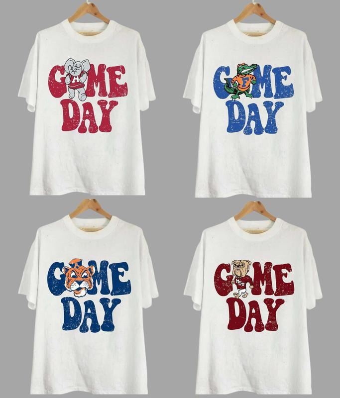 Vintage College Game Day All Teams NCAA Unisex T-Shirt, Classic Cotton Tee