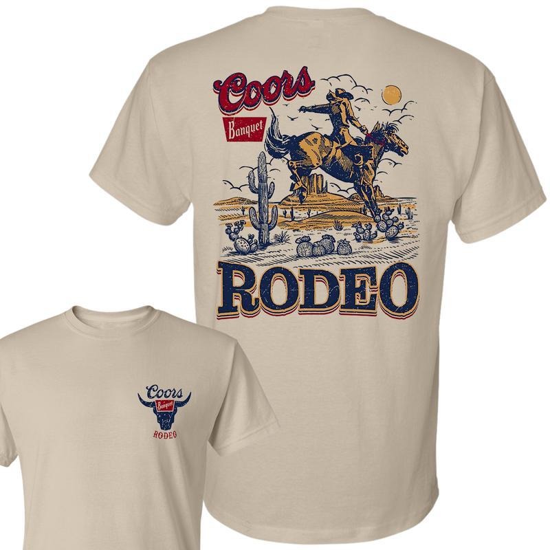 Vintage Coors Rodeo Graphic T-Shirt, Retro Cowboy Shirt, For Men, For Women