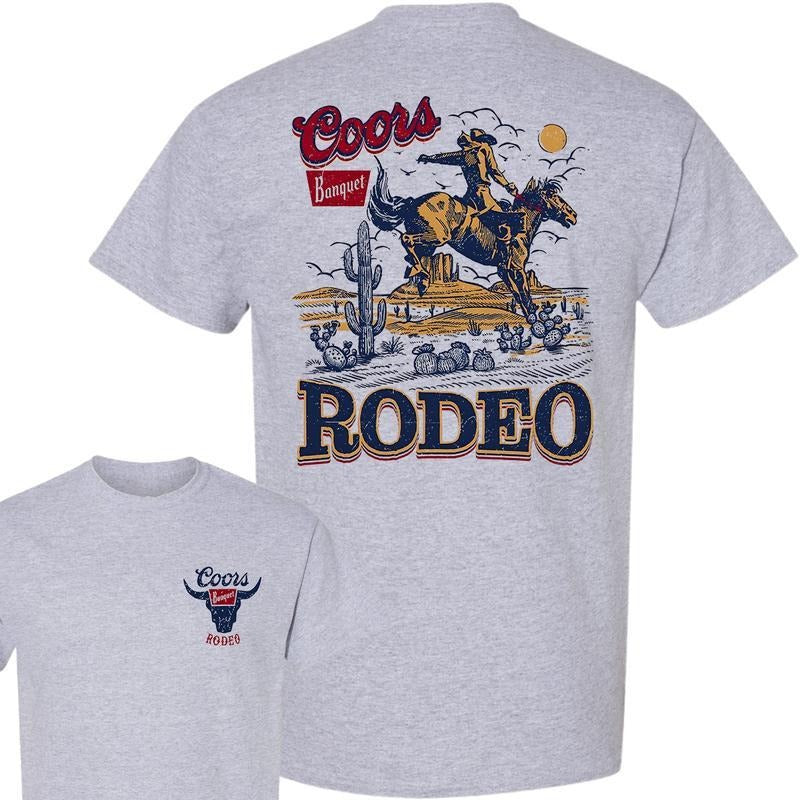 Vintage Coors Rodeo Graphic T-Shirt, Retro Cowboy Shirt, For Men, For Women