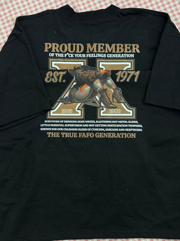 Vintage Custom Year Est.1973 GenX T-shirt, Girls FAFO GenX 2 Side Shirt, GenX 1965-1980 Shirt