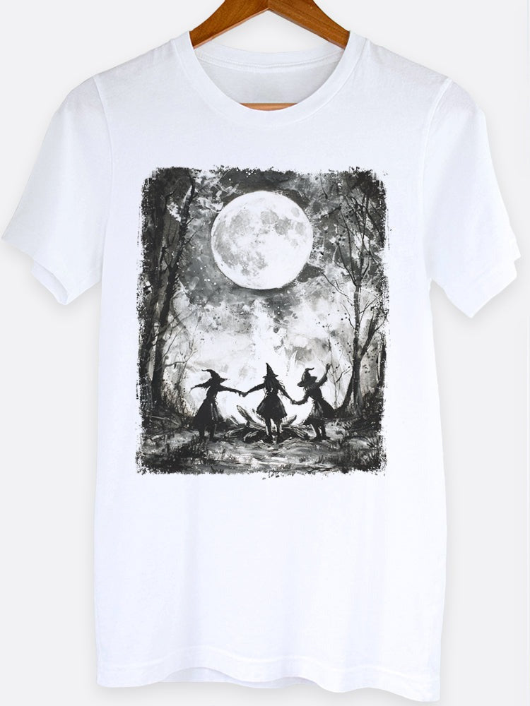 Vintage Dancing Witches Graphic Tee