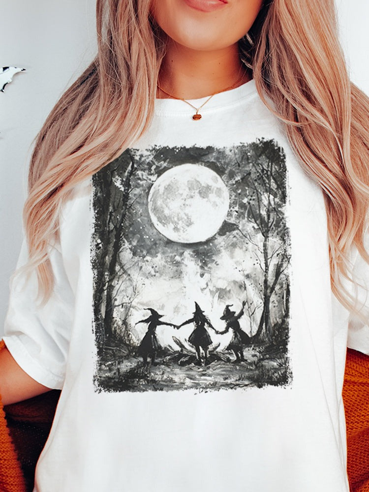 Vintage Dancing Witches Graphic Tee