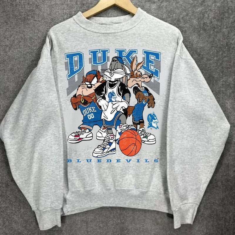 Vintage Duke Blue Devils Looney Tunes Sweatshirt style 001
