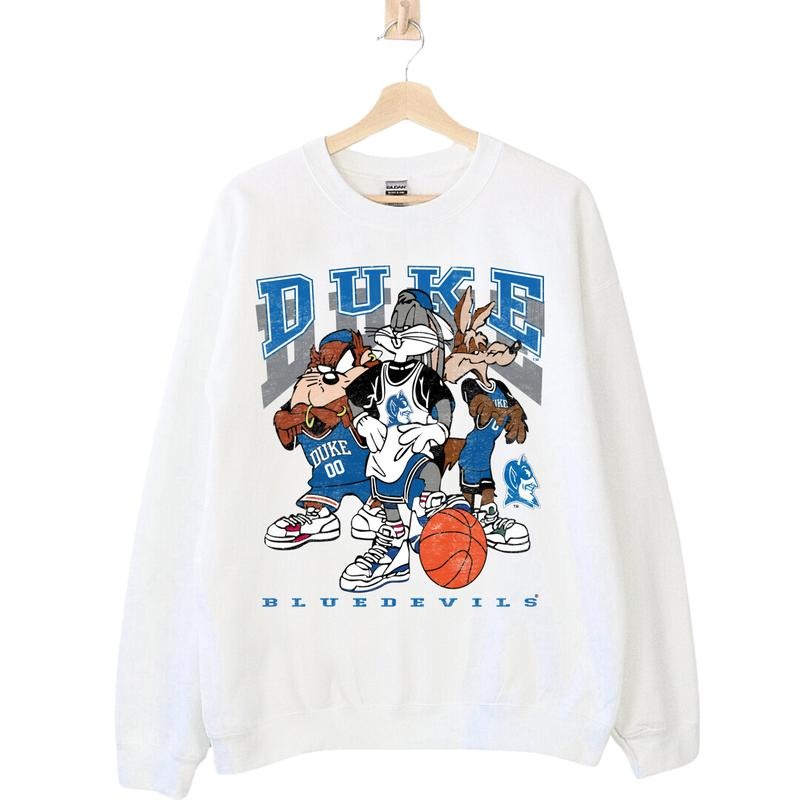 Vintage Duke Blue Devils Looney Tunes Sweatshirt style 001