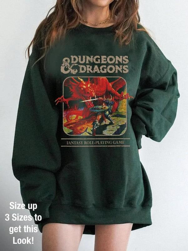 Vintage Dungeons & Dragons 1974 Sweatshirt TShirt Hoodie, DnD Sweatshirt, DnD Shirt, Dungeon Master Sweatshirt, Fantasy Role Playing Game Shirt