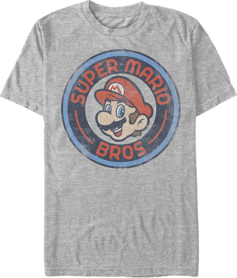 Vintage Face In Circle Super Mario Bros. T-Shirt
