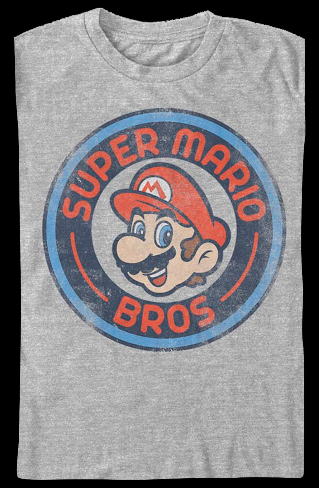 Vintage Face In Circle Super Mario Bros. T-Shirt