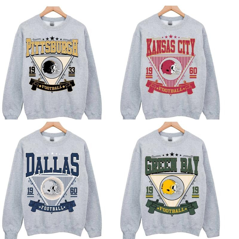 Vintage Football All Team Sweatshirt Collection - Classic Unisex