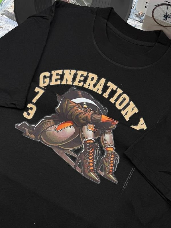 Vintage Girls GenX Shirt, Custom Est.1973 Girls Shirt, Vintage Gen X 1965-1980 Shirt Cotton Fabric Tshirt Fit Top Fit Top Womenswear Collar style 001