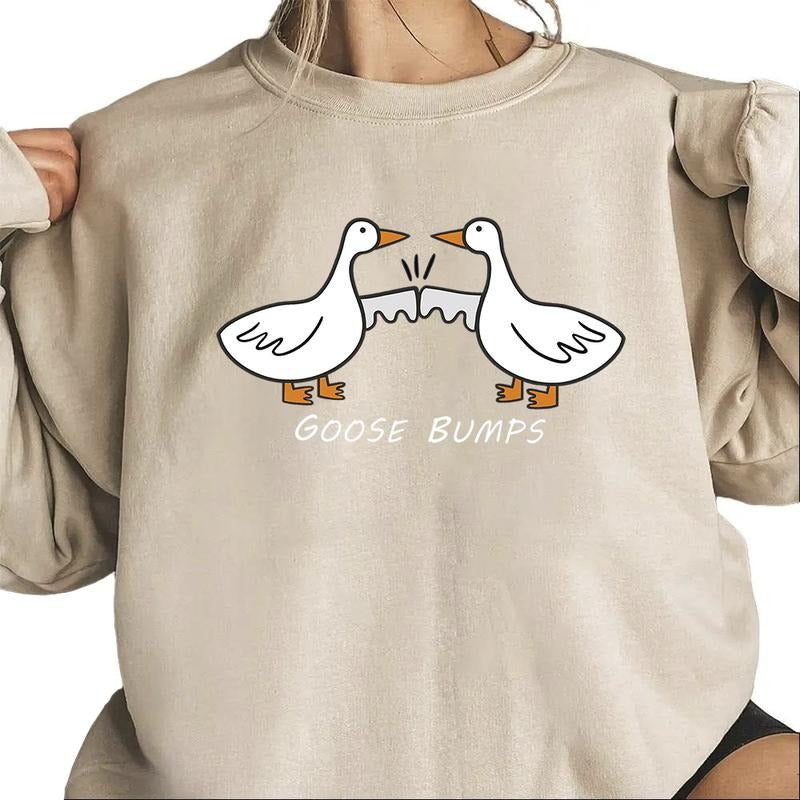 Vintage Goose Bumps Hunting Season Sweatshirt 90s Deer Dog Hunter Retro T-shirts Unisex Hoodie Pullover Cotton