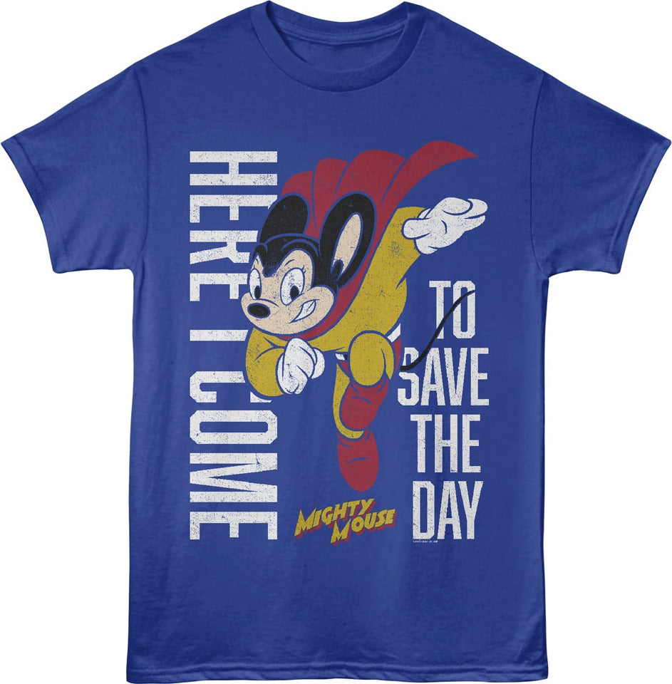 Vintage Here I Come To Save The Day Mighty Mouse T-Shirt
