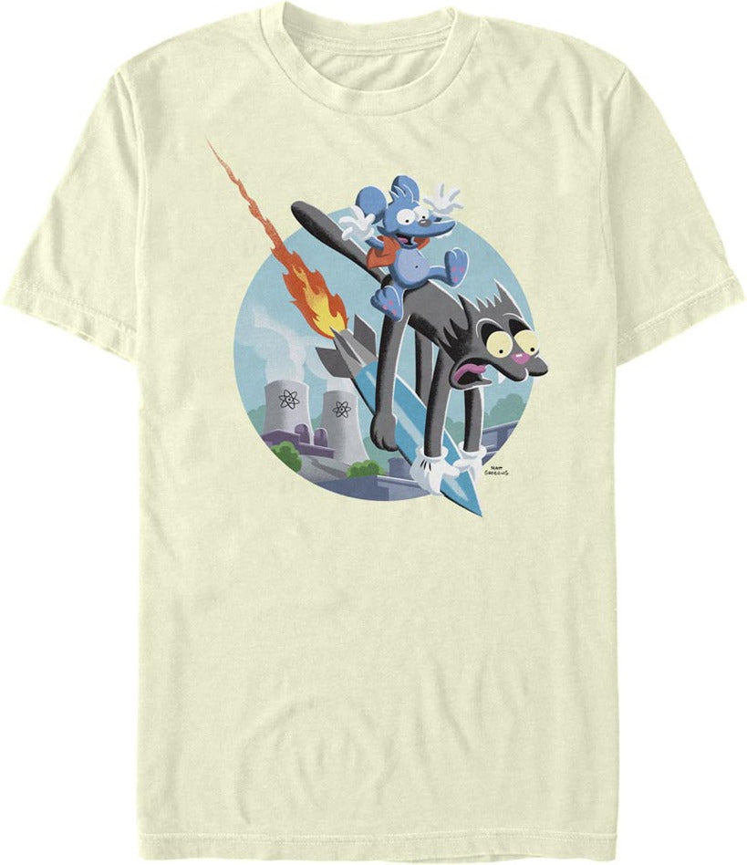 Vintage Itchy & Scratchy Missile The Simpsons T-Shirt