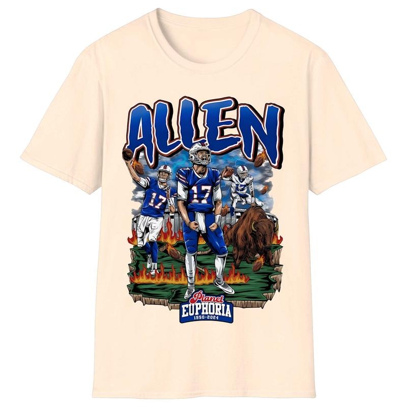Vintage Josh Allen Bufalo Bill Graphic T-Shirt, Football American T-Shirt, From Classic To Bright - Styles For Every Occasion - Limited Edition Prints