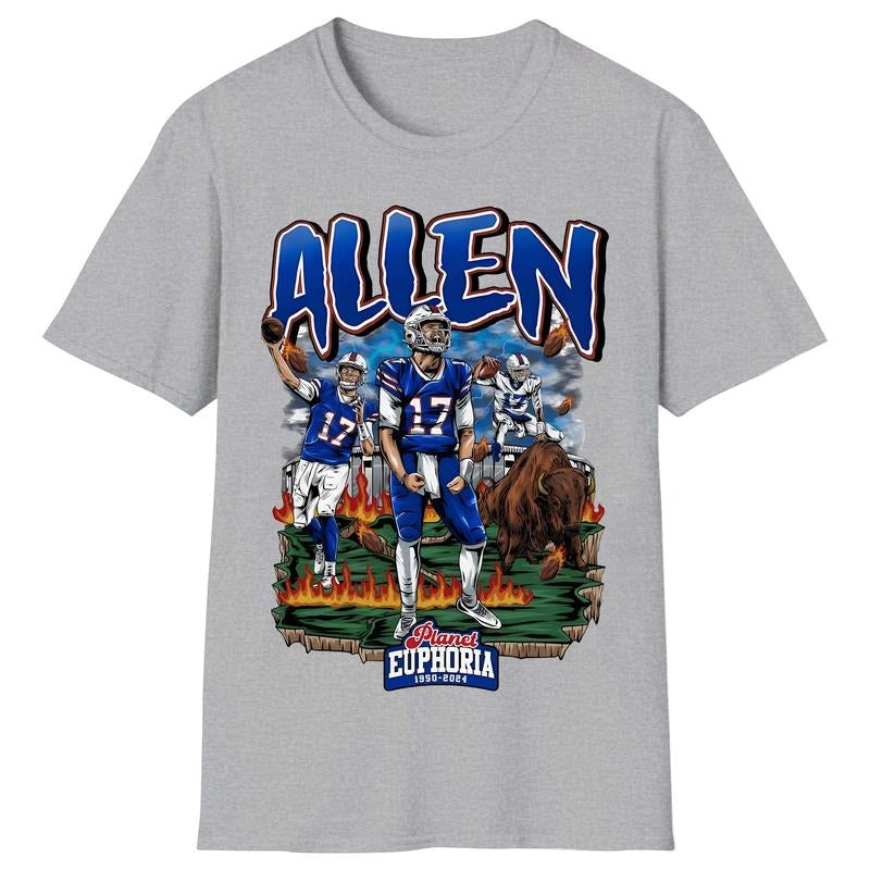 Vintage Josh Allen Bufalo Bill Graphic T-Shirt, Football American T-Shirt, From Classic To Bright - Styles For Every Occasion - Limited Edition Prints