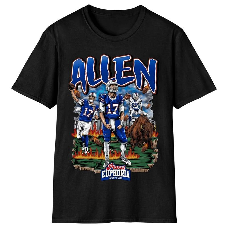 Vintage Josh Allen Bufalo Bill Graphic T-Shirt, Football American T-Shirt, From Classic To Bright - Styles For Every Occasion - Limited Edition Prints