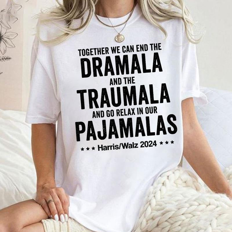 Vintage Kamala Shirt, Dramala Shirt, Harris Walz 2024 Shirt Sweatshirt Hoodie, Vote For Blue, Trendy Tee, Feminism Tee