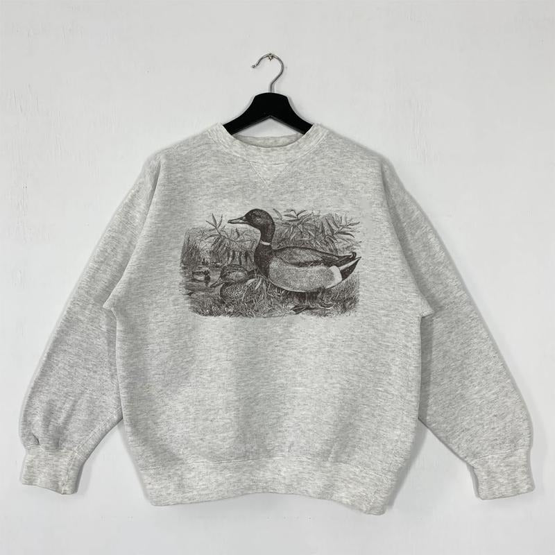 Vintage Mallard Duck Wildlife Lovely Unisex 90s Sweatshirt Pullover, Hunting Season T-shirt, hoodie Cotton