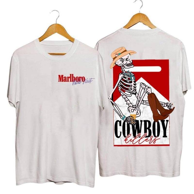 Vintage Marlboro Cowboy Wild West Shirt, Cowboy Killer Shirt, Boho Shirt, Unisex T-Shirt, Full Color, For Men, For Women style 001