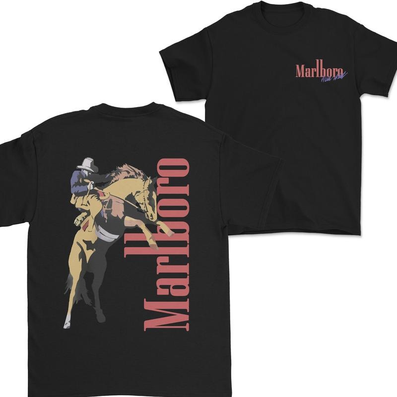 Vintage Marlboro Wild West Shirt, Cowboy Unisex Shirt, For Men, For Women
