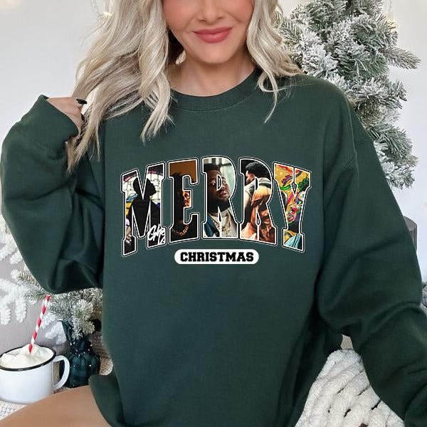 Vintage Merry Christmas RW Shirts, Rapper Music Tour Christmas SweatshirtHoodie Gifts For Fan
