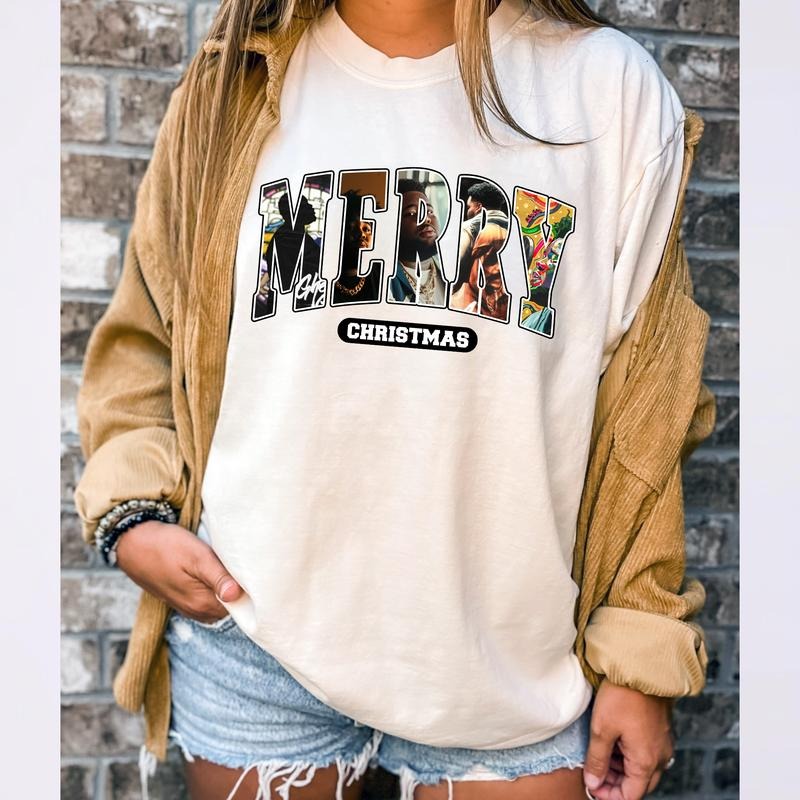 Vintage Merry Christmas RW Shirts, Rapper Music Tour Christmas SweatshirtHoodie Gifts For Fan