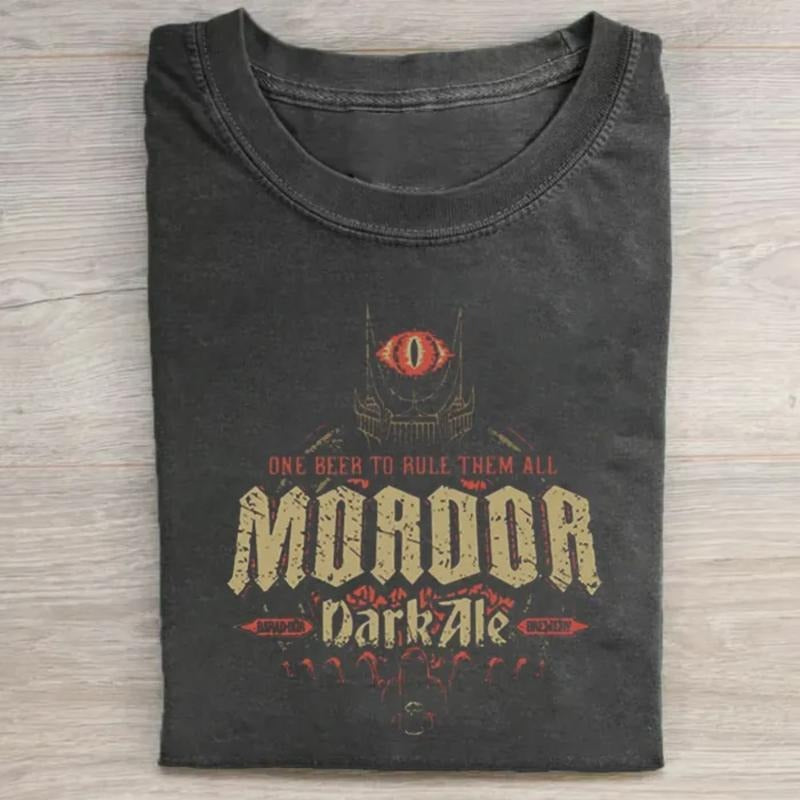 Vintage Mordor Dark Ale Graphic Tee - The Lord of The Rings Shirt - LOTR - The Hobbits - JRR Tolkien - Middle Earth - Men's Top - Menswear
