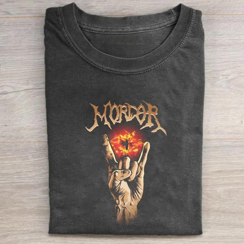 Vintage Mordor Graphic Tee - Sauron Rocks - The Lord of The Rings Shirt - LOTR - Movie Shirt for Men - Menswear, Top