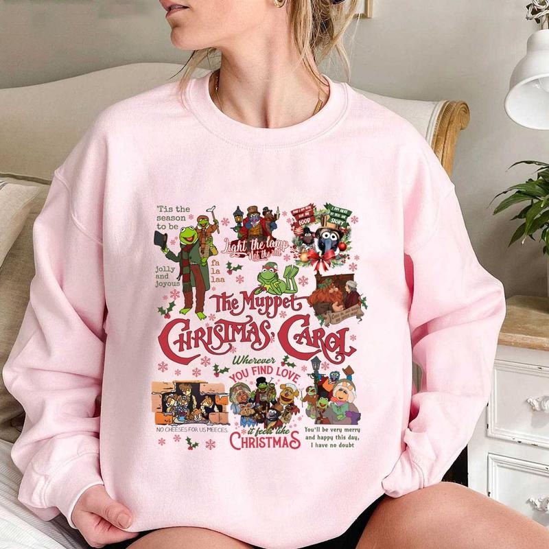 Vintage Muppet Christmas Carol Christmas Sweatshirt, Christmas Gift For Family, Christmas Hoodies Women