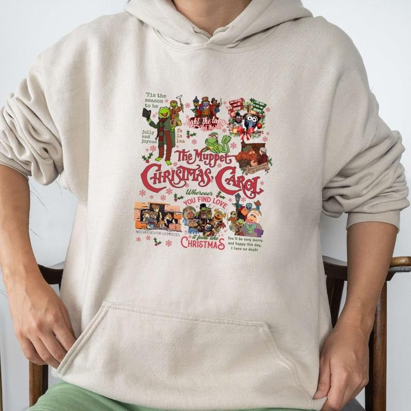 Vintage Muppet Christmas Carol Christmas Sweatshirt, Christmas Gift For Family, Christmas Hoodies Women