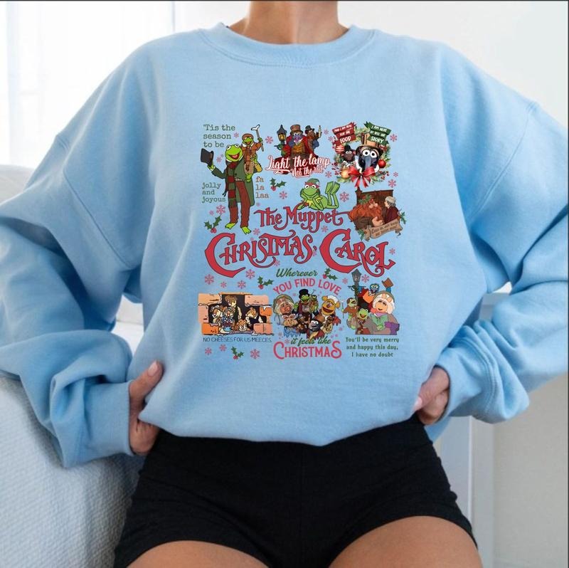 Vintage Muppet Christmas Carol Christmas Sweatshirt, Christmas Gift For Family, Christmas Hoodies Women