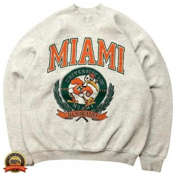 Vintage NCAA Miami Hurricanes Logo Shirt, University of Miami Unisex t-shirt, sweatshirt, hoodie Classic Cotton