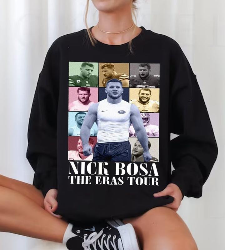 Vintage Nick Bosa Era Tour Shirt,Football shirt,Game day shirt,American Football Shirt,Classic 90s Graphic Tee,Football Fan Gift - Unisex T-Shirt, Hoo
