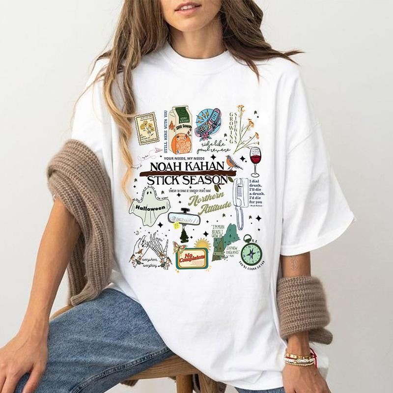 Vintage Noah Kahan Stick Season Shirt,  Mental Health Matters Shirt,  Positive Shirt, Folk Pop Music Shirt