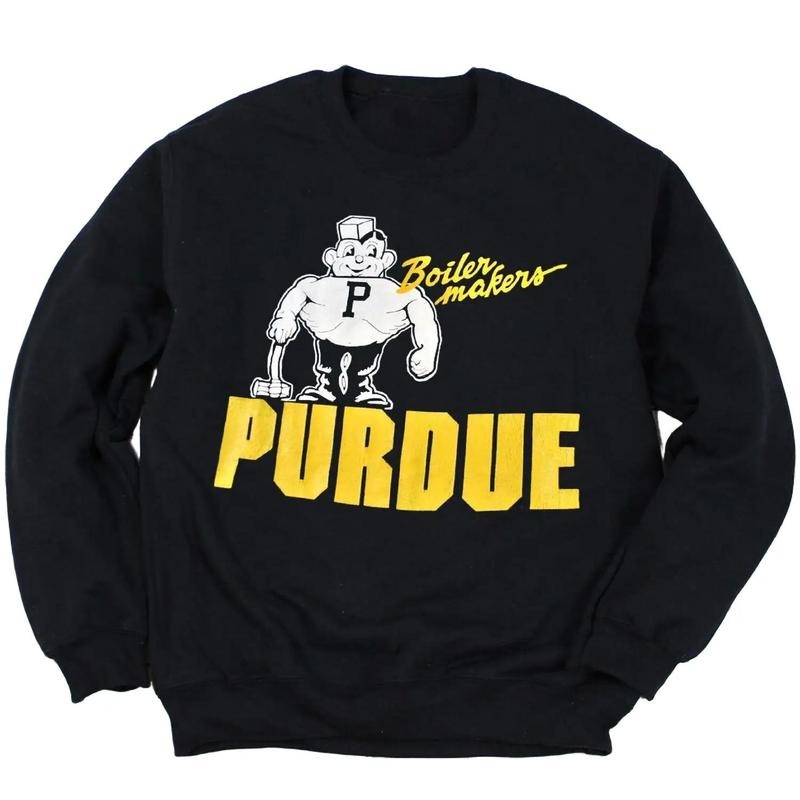 Vintage Purdue Boilermakers Tee Retro Gif Women and Men Fan Gift Unisex T-Shirt Sweater Hoodie Cotton