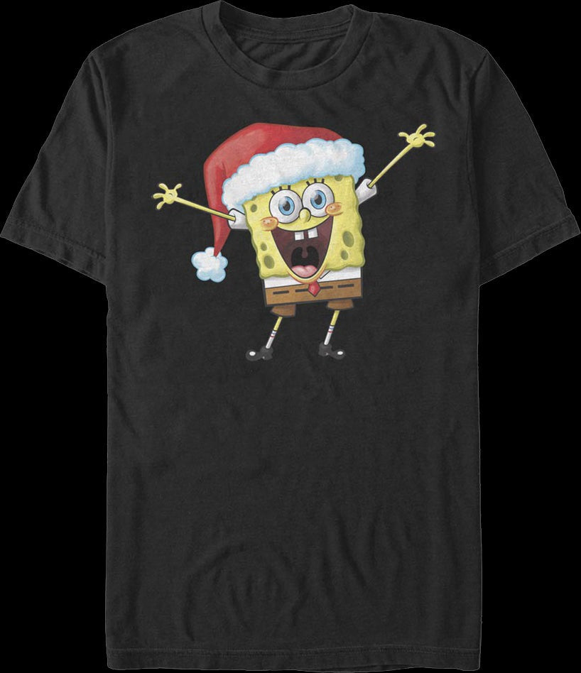 Vintage Santa Hat SpongeBob SquarePants T-Shirt