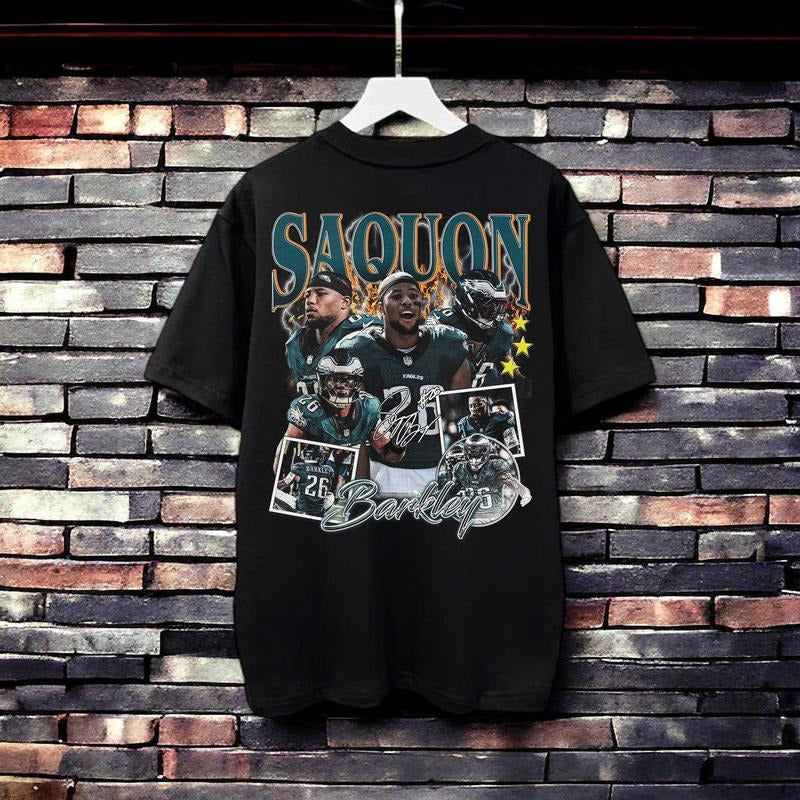 Vintage Saquon Barkley Shirt - Football T Shirt ,Vintage Design 90s Graphic Tee Unisex Bootleg Retro Phladel.phia Eagle Team