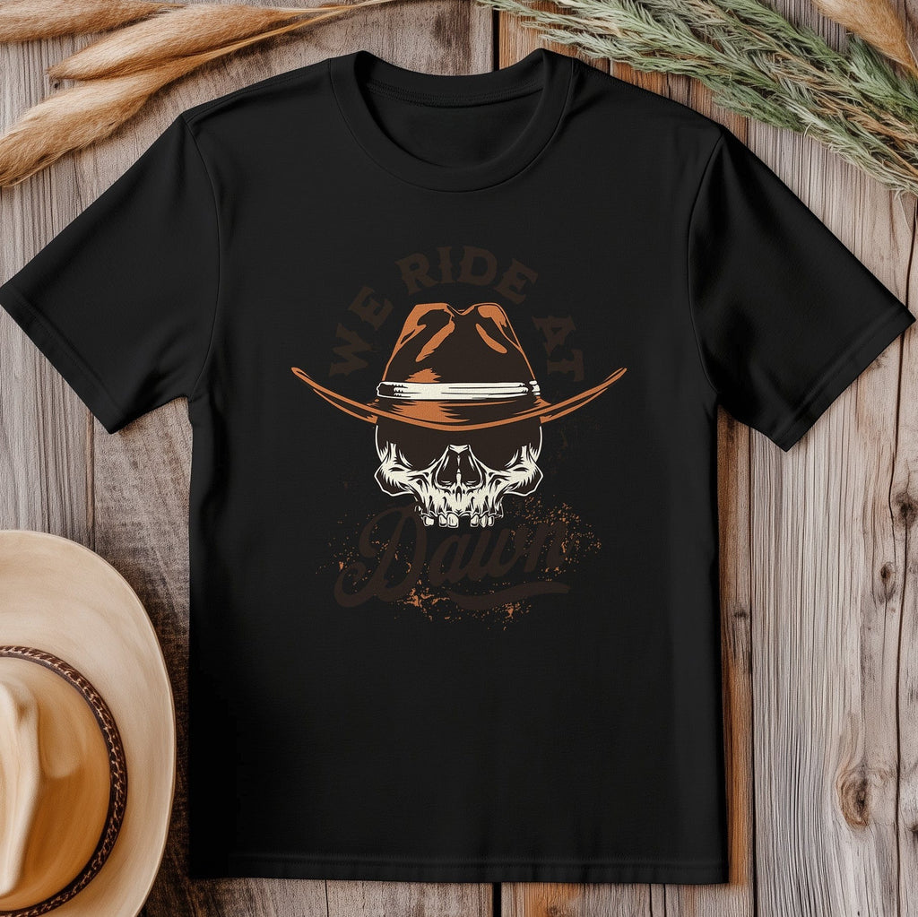Vintage Skull Western T-Shirt - Saddle