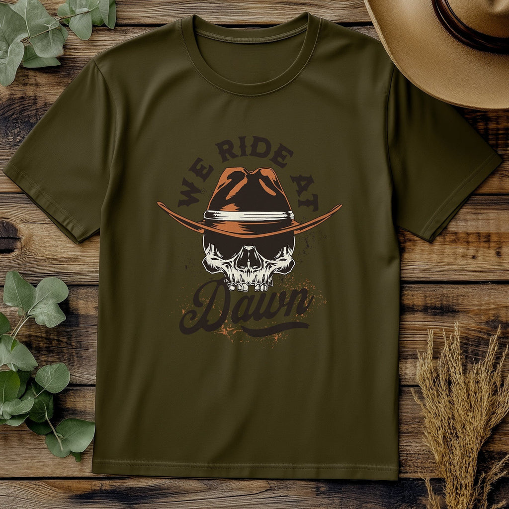 Vintage Skull Western T-Shirt - Saddle