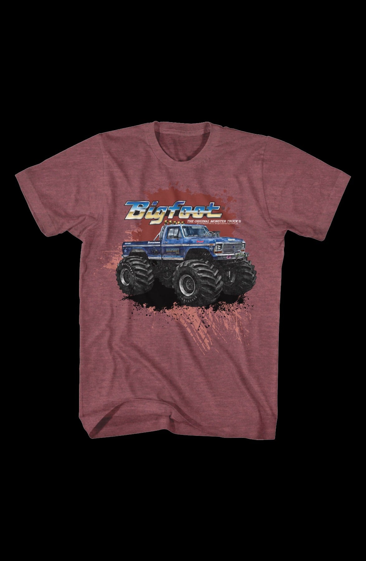 Vintage Splatter Background Bigfoot T-Shirt