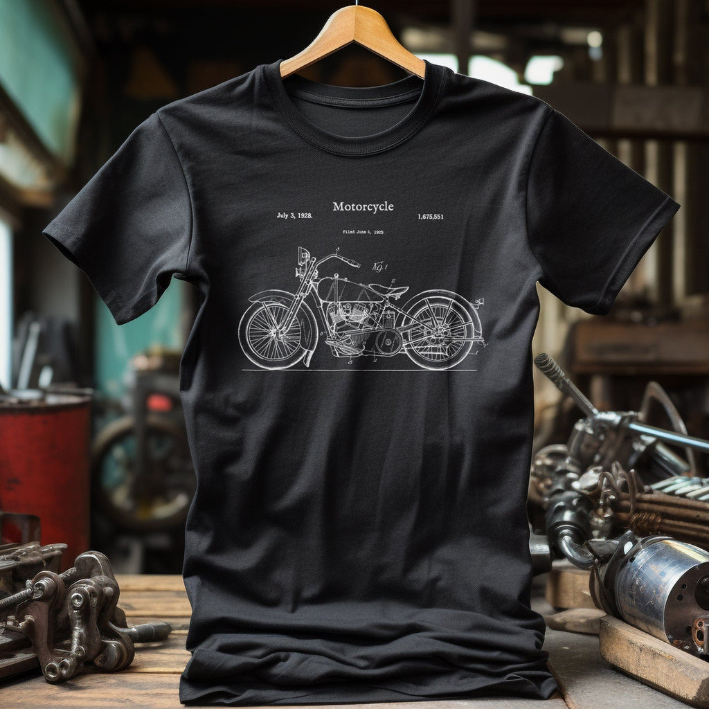 Vintage Street Bike Blueprint Tee -