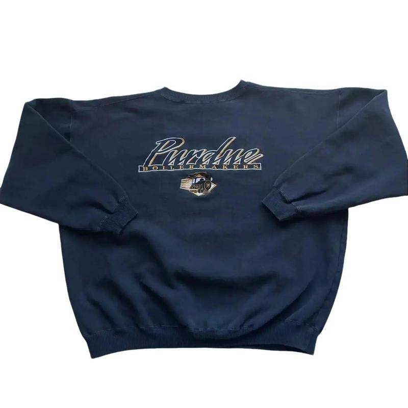 Vintage Style 90s Purdue University Boilermakers T-Shirt Sweatshirt Pullover Hoodie Reprinted Gift For NCAA Fans Cotton Menswear