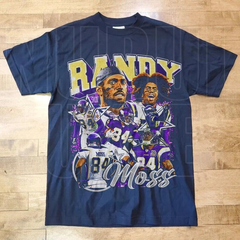 Vintage Style Randy Moss Shirt, Football Shirt, Classic 90s Graphic Tee, Unisex, Vintage Bootleg, Randy Moss Merch, Gift for Fans Print