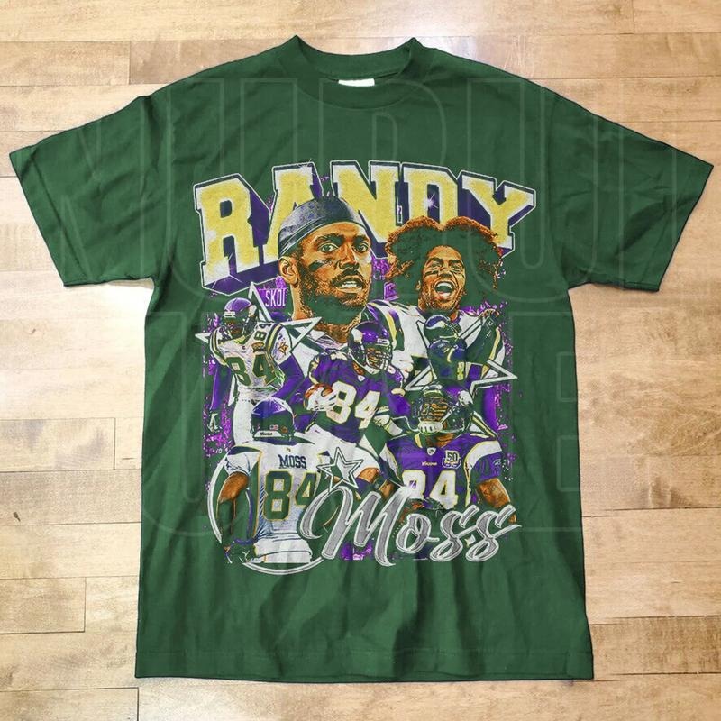 Vintage Style Randy Moss Shirt, Football Shirt, Classic 90s Graphic Tee, Unisex, Vintage Bootleg, Randy Moss Merch, Gift for Fans Print