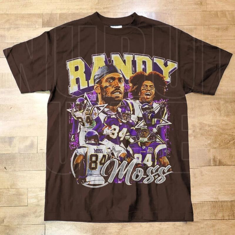 Vintage Style Randy Moss Shirt, Football Shirt, Classic 90s Graphic Tee, Unisex, Vintage Bootleg, Randy Moss Merch, Gift for Fans Print