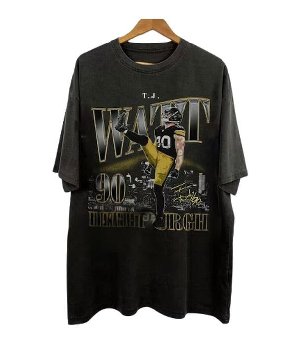 Vintage T.J Watt Shirt, Sweatshirt , Football shirt, Classic 90s Graphic Tee, Unisex, Vintage Bootleg, Fan Gift Tropical Casual Operator Top