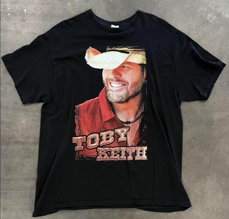 Vintage Toby Keith band tee tshirt Toby Keith shirt Classic Cotton Fabric Menswear